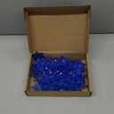 Dilunave 40 Pieces Navy Blue Christmas Snowflake Ornaments Acrylic Christmas Tree Decorations Crystal Snowflakes Translucent Winter Hanging Ornaments for Xmas Tree DIY Crafts