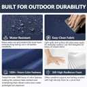 Goodgoods 20 x 42 Outdoor Patio Chair Cushion 2-Pack, 1000+Hours Fade-Resistant & Water-Resistant Furniture Chair Cushions with 30D High-Resilience Foam for Dining Chairs, Couch, Sofa, Indigo