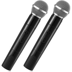 Chivao 2 Pack Fake Microphone Prop Microphone Play Plastic Mics Toy Mic Simulate Speech Practice for Karaoke Fun Stage Costume Prop Birthday Party, 9.5 x 2 Inch