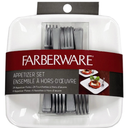 Farberware Mini Appetizer Set. 24 Plates, 24 Forks