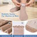 Bulinlulu Womens Diabetic Socks 6 Pairs Non-Binding Neuropathy Socks for Women 6-9 9-11