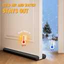 2 x MAXTID Large Door Draft Stopper for Bottom of Door 36 Inch Under Door Draft Blocker Under Door Gap Filler Weather Stripping Adjustable Double Door Sweep Door Draft Guard Window Seal Black