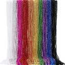 3 x 30PCS Mardi Gras Beads, 33" Beaded Necklace,Carnival Beads,Party Supplies Costume Accessories, Festival Parade Throw-In Set,Birthday,Celebration Decorations(10 colors)