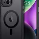 Hython Case for iPhone 14 Case Magnetic Translucent Matte Phone Cases 6.1" [Compatible with MagSafe] Thin Slim Fit Shockproof Bumper Hard Protective Cover for Women Men Girls, Frosted Black