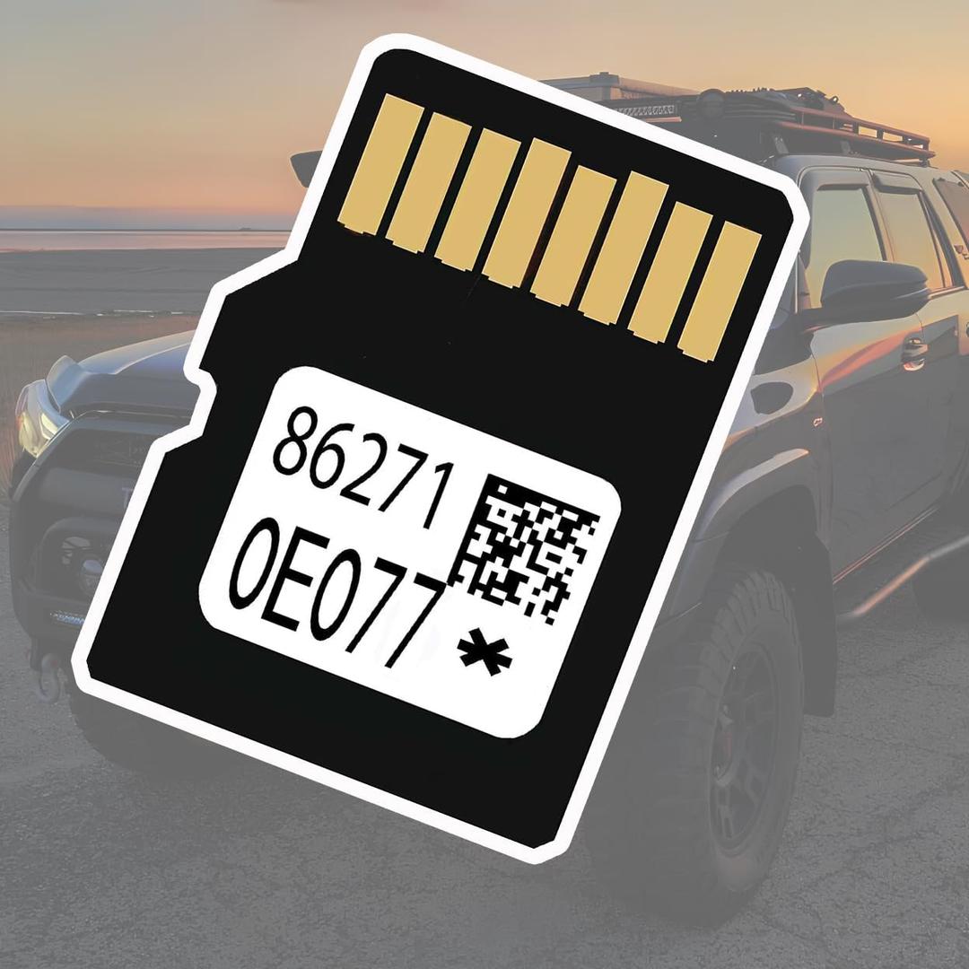 2025 Navigation SD Card Map Update 86271-0E077 for Toyota Highlander, RAV4, Camry, Corolla, Tacoma, Tundra, Prius & More USA & Canada GPS Navigation Micro SD Card Update