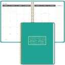 Monthly Planner 2026-2027, 2026 Calendar 18 Months Planner, January 2026 - June 2027, 8.5" x 11", 2026 Academic Calendar Hard PVC Cover with Spiral Bound, Perfect for School & Office for Women & Men (Baby Green-2)