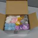 24 Pack Easter Egg Fillers with Easter Bunny Plush Easter Eggs with Toys Inside, Mini Easter Stuffed Animals Easter Eggs Hunts Party Favors Easter Basket Stuffers for Kids Toddler Teens Boys Girls