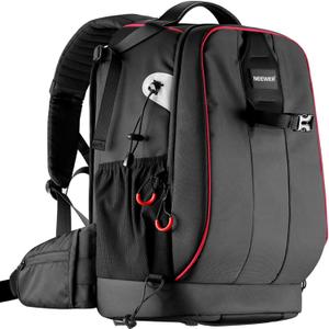 Neewer Pro Camera Case Waterproof Shockproof Adjustable Padded Camera Backpack Bag with Anti Theft Lock for DSLR, Compatible with DJI Phantom 1 2 3 Drone Tripods Flash Lens Accessories (black)