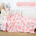 Cute Fleece Blanket Twin Size Strawberry Pink Soft Twin Blanket Lightweight Cozy Throw Blankets for Bed Couch Sofa Travel Camping 60x80 inch