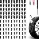 100PCS Tire Plug Kit,Self-Service Flat Tire Repair Kit Including Screwdriver,Upgraded Thickened Adhesive-Covered Tires Repair Screws for Sudden Flat Tyres Emergencies (100PCS)