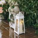 Flameless Waterproof 2.2" x4" 4" 5" 5" 6" 6" 7" 7" Pillar Candles with Remote Control and Timer, LED Battery Operated Plastic Ivory Pack of 8 Outdoor Flickering Warm Light