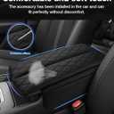 Autorder Center Console Cover for 2023-2025 2026 Mazda CX-50 CX50 Accessories Armrest Cover Leather Armrest Cushion Anti-Scratch Protector with Pockets