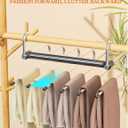 4 x Pants Hanger 6 Tiers No-Slip Pants Hangers Space Saving