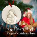 3 x Cat Christmas Ornament 2025  Just a Girl Who Loves Kitten, Pet Lover Xmas Tree Ceramic Keepsake - Sympathy Ornament Gifts for Cat Moms, Girls, Women