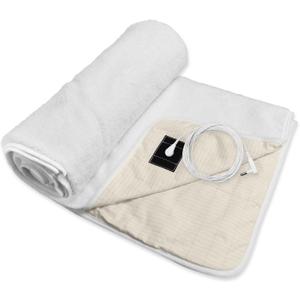 Grounding Blanket,Grounding Blanket Throw,Improve Sleep Energy.Earth Connected Throw Blanket with Silver Fiber,Grounding Blanket for Bed.Grounding Cord Included(50x60 Inch,White)