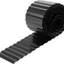 Corrugated Metal Garden Edging, 6"40Ft Durable Metal Landscape Edging, Modern Corrugated Design for DIY Flower Beds and Landscaping Borders(Black)