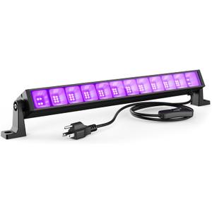 40W LED Black Light Bar for Glow Party, Blacklight with Plug &Switch, Each Light Up 484 Sq.ft Area, Halloween Glow Lights, Fluorescent Body Paint, Stage Lighting