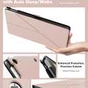 INFILAND Case for iPad 10.2 Inch 9th/8th/7th Generation, Slim Foldable Book-Style Cover with Horizontal and Vertical Stand, Protective Case for iPad 10.2 (2021/2020/2019) (Rose Gold)