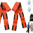 MAXBROTHERS Moving Straps for Lifting Furniture, 2-Person Lifting Straps Moving up to 850LBS, Wide Design 3.15in for Appliances, MattressesFurniturewith Cotton Gloves & Storage Bag