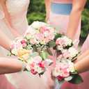 Hicarer 12 Pcs Pearl Wrist Corsage Bracelet Elastic Wristlet Band Corsage DIY Stretch Accessory Wedding Bridesmaid Bride Prom(12 Pcs)