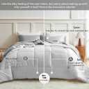 MR&HM Queen Comforter Set Silver Grey, Reversible Satin Microfiber Comforter Set for All Seasons, 3 Pieces Non-Slip Silky Soft Bedding Sets with 1 Comforter (90"x90") and 2 Pillowcases (20"x26")