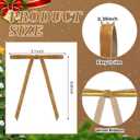 2 x 30 Pcs Christmas Velvet Wreath Bow, 5 x 7 Inch Vintage Velvet Ribbon Bows Rustic Crafts Gift Bows for Indoor Outdoor Wreaths Garland Holiday Xmas Tree Wrapping Crafts (Khaki, Width of 3/8")