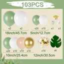 125PCS Sage Green Baby Shower Decorations - Retro Green and Gold Balloons Different Sizes, Green Baby Backdrop and Sage Green Baby Boxes for Gender Reveal, Birthday, Woodland Jungle Party