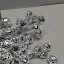 Knitgrip 12 Pcs Disco Balls Party Decorations Disco Ball Ornaments 2026 Vase Bulk Party Silver Ornaments Glitter Mini Flower Picks Sticks Bulk 14 Inch Planter Vases Glitter Stems for Crafts