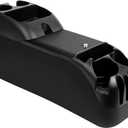 Moblorg Center Console for Minivans, SUVs, Middle Van Console, Extra Cup Holders, Large Storage, 27"L x 11.5"W x 8.5"H,Made in USA (Black)