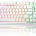 AULA F99 Wireless Mechanical Keyboard,Triple-Mode(BT5.0/2.4GHz/USB-C),Gasket Mounted Creamy Keyboard with Linear Switches, Side Printed PBT Keycaps,RGB Backlit PC Gaming Keyboards for Win/Mac (White)