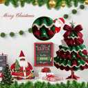 DIY Crochet Christmas Tree Kit,Handmade Crochet Christmas Tree,Tree Bow Pearl Embellishment,Beginner Christmas Crochet Kit,Christmas Craft Kit with Yarn Hook Beads Instructions