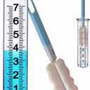 JMBay Rain Gauge Replacement Tube,7 inch Capacity Outdoor Rain Gauge Glass Tube for Garden Yard Home, Upgraded Lip Design Large Font Transparent Measure Tube,Best pcs Tube with 1 Clean Brush. (Glass Rain Gauge Tube)