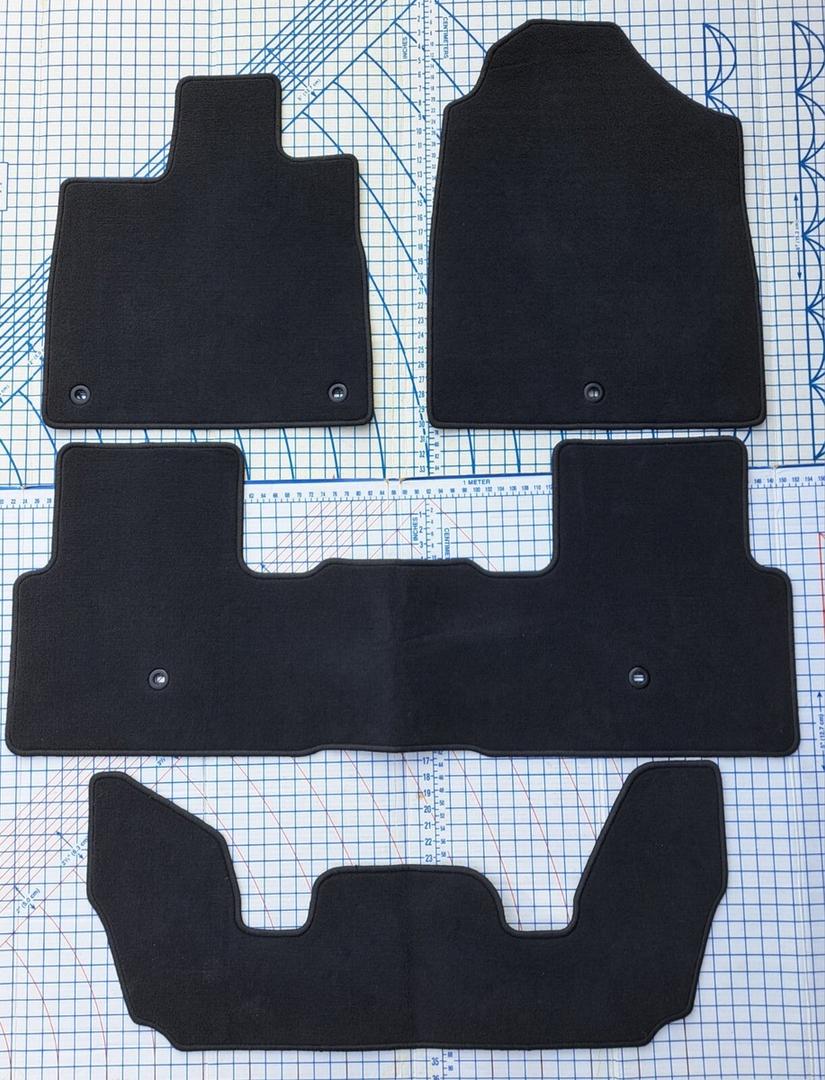 OEM 2023-2025 HONDA PILOT "ELITE" BLACK CARPET FLOOR MATS
