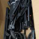 Collapsible Wagon Cart with Wheels Foldable - Folding Utility Heavy Duty Wagons Carts for Grocery Sports Garden Shopping Camping Wheelbarrows (Black, 120L)