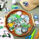 Tigeen 48 Pcs Golf Iron on Patches Embroidered Golf Sports Iron on Decorative Green Grass Golf Course Applique Patches for Hats Clothes Jackets Jeans Dress Backpacks Bags DIY Accessory