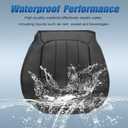 SecosAutoparts #192/193 Ebony Black Perforated Front Bottom & Top Microfiber Leather Replacement Seat Covers Compatible with Chevy Traverse/GMC Acadia 2008-2017 Compatible with Buick Enclave 2008-2012