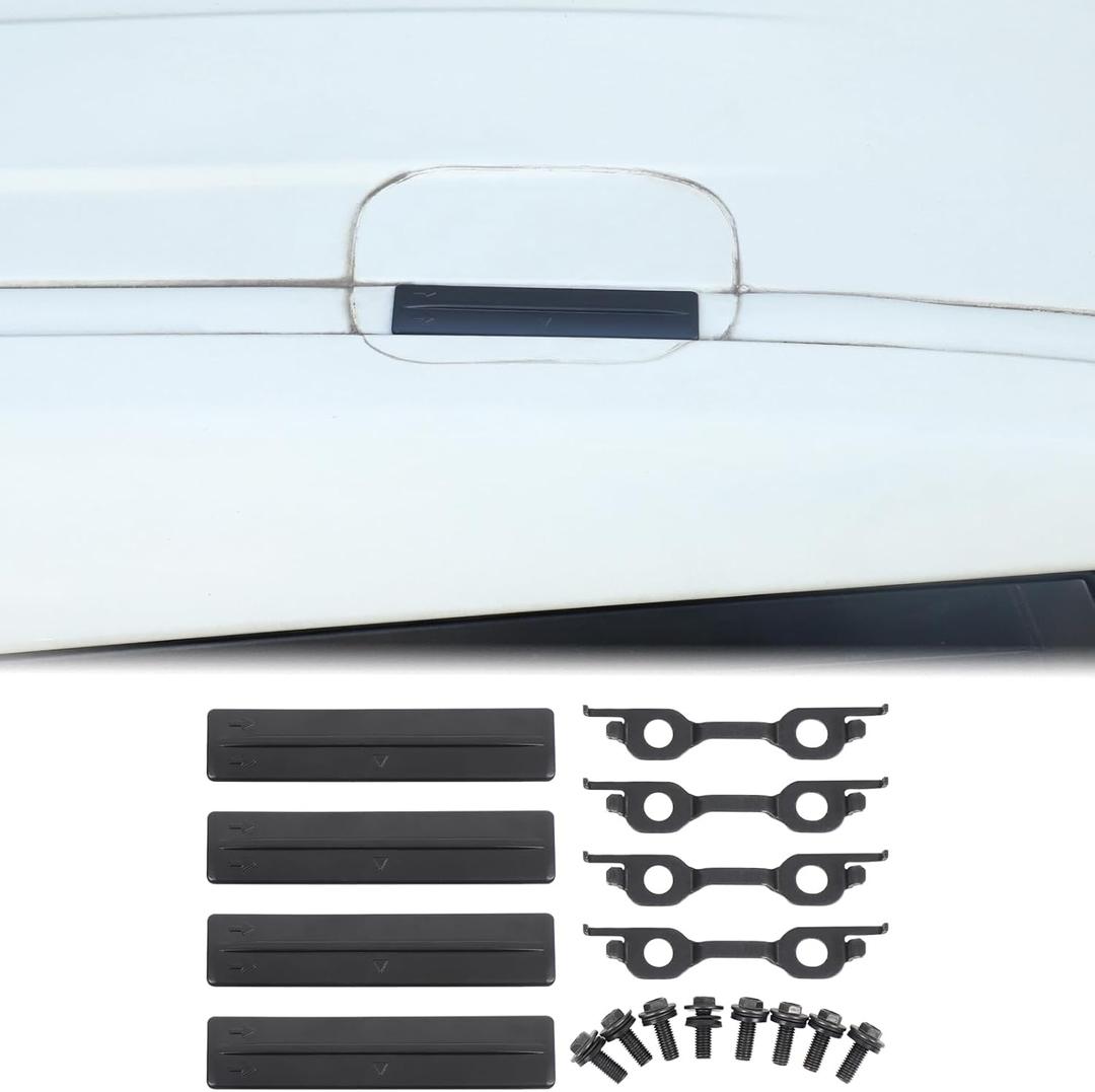 Aunginsy Car Roof Rack Removal Delete Kit with Covers Compatible with Toyota FJ Cruiser 2007-2021 Accessories, 4Pcs ABS/Metal Roof Rack Set Clips Drip Molding Hole Cover Bolt Replaces #75596-35030, Black