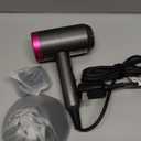 CONFU Ionic Blow Dryer 1600W, Portable Lightweight Fast Drying Negative Ion Hairdryer Blowdryer, 3 Heat Settings & Infinity Speed, with Diffuser and Concentrator Nozzle for Home & Travel (Grey)