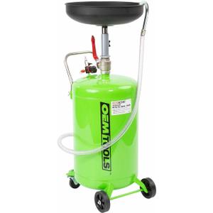 OEMTOOLS 87042 18 Gallon Portable Oil Lift Drain, Waste Oil Drain with Steel Waste Oil Container, Oil Changing, Oil Dolly for Motor Oil Drain, Funnel Drain