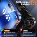 3-Pack for iPhone 16 Plus/15 Plus Screen Protector, 9H+ Tempered Glass, Scratch & Drop Resistant, Smooth & Clear, Easy Installation, Case Friendly, Full Coverage