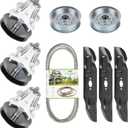 54" Deck Spindle Rebuild Kit for 742-05086 618-0923 Spindle, for Cub Cadet for MTD XT1-GT54, XT1-ST54, ZT1-54,for Craftsman Z5800 Z7600 T3200, 3 Blades 742P05086 742-05082 Idlers and 1 139" Belt