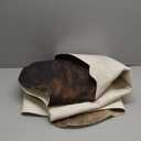 Easycozy Faux Cowhide Large Cow Print Rug - 5.2 x 6.3 Feet Thickened Elastic Rug for Bedroom, Living Room, Home Office, Western Decor (Brownish Yellow)