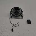 Comfort Zone 4-inch All-Metal Desk Fan with USB or Power Cord, Single Speed, 360 Degree Adjustable Tilt, Compact & Durable Mini Electric Fan for Home, Office or Travel Use, Black