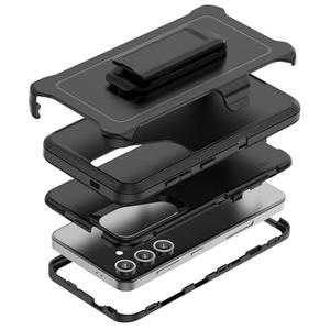 TMIDVFV Compatible with Samsung Galaxy S25/S24 Case, with Belt Clip Holster Heavy Duty Rugged Shockproof Full Body Protection Kickstand Cover for Samsung Galaxy S25/S24 Phone (Black)