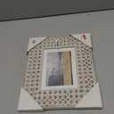 Afuly 5x7 Picture Frame Boho Picture Frames 3D Cross Pattern Distressed Moroccan Photo Frame Wall Desk Bohemia Home Office Decor Wedding Birthday Gifts for Mom Woman Grandma (brown&white)