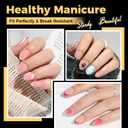 UNA GELLA Extra Short Almond Gel Nail Tips, 216 Pcs Pre-shape XS Almond Nail Tips Full Cover Press On Nails Half Matte Clear Fake Nails For Women Girl DIY Salon At Home 12 Sizes