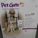 MidWest Homes for Pets 39 Inches Tall Walk-Through Steel Pet Gate, Pressure Mounted Dog Gate Measures 29-38 Inches Wide & Includes Two 3-Inch-Wide Extensions, Graphite