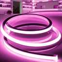 LED Strip Lights Pink,9.8ft 110-120V Neon Rope Lights,Flexible Silicone Outdoor Waterproof Neon Strip Lights for Bedroom,Mirror,Kitchen Cabinet, Living Room,Halloween Decor
