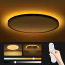 1 Pack 12 Inch White LED Flush Mount Ceiling Light with Night Light 2000K, 3000K-6000K 5 Color Temperature 24W 2400LM Ultra-Slim Ceiling Light Fixture with Remote, Round Ceiling Lights for Bedroom