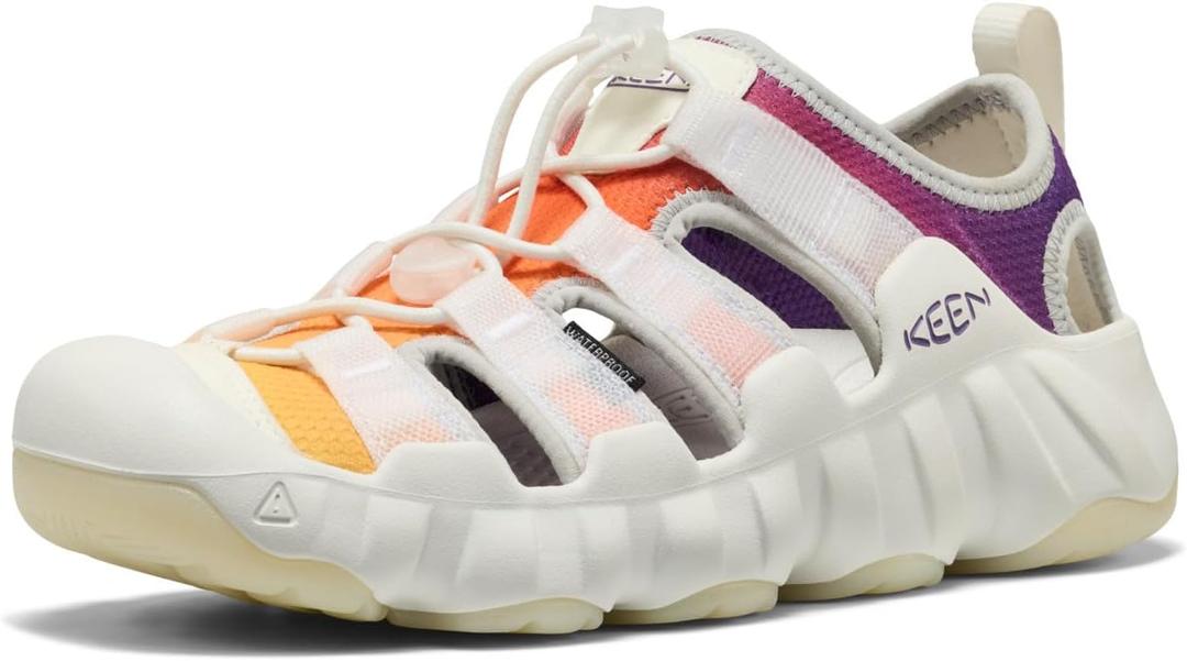 KEEN Women's Hyperport H2 Breathable Easy On Comfortable Hiking and Water Sandals, KEEN Yellow/Pansy, 7.5